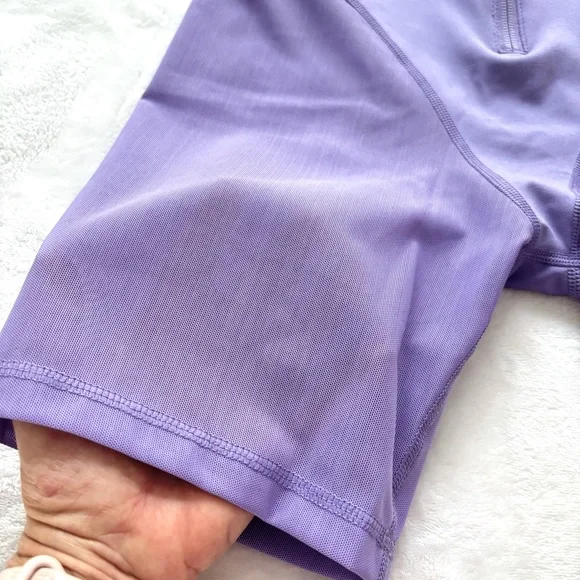 NIKE X Naomi Osaka Tight Fit Front Zipper Purple Mesh Biker Shorts--XS - Picture 7 of 15